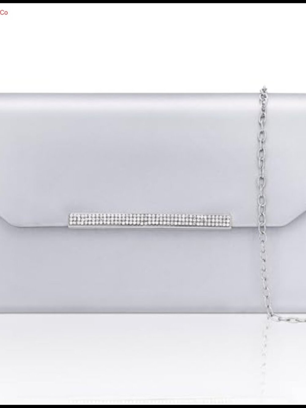 Quilted Metallic Faux Leather Clutch Evening Handbag Wristlet Chain Formal